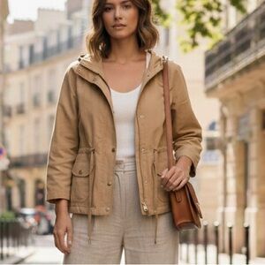 G by Guess Women's Windbreaker Linen Full Zip